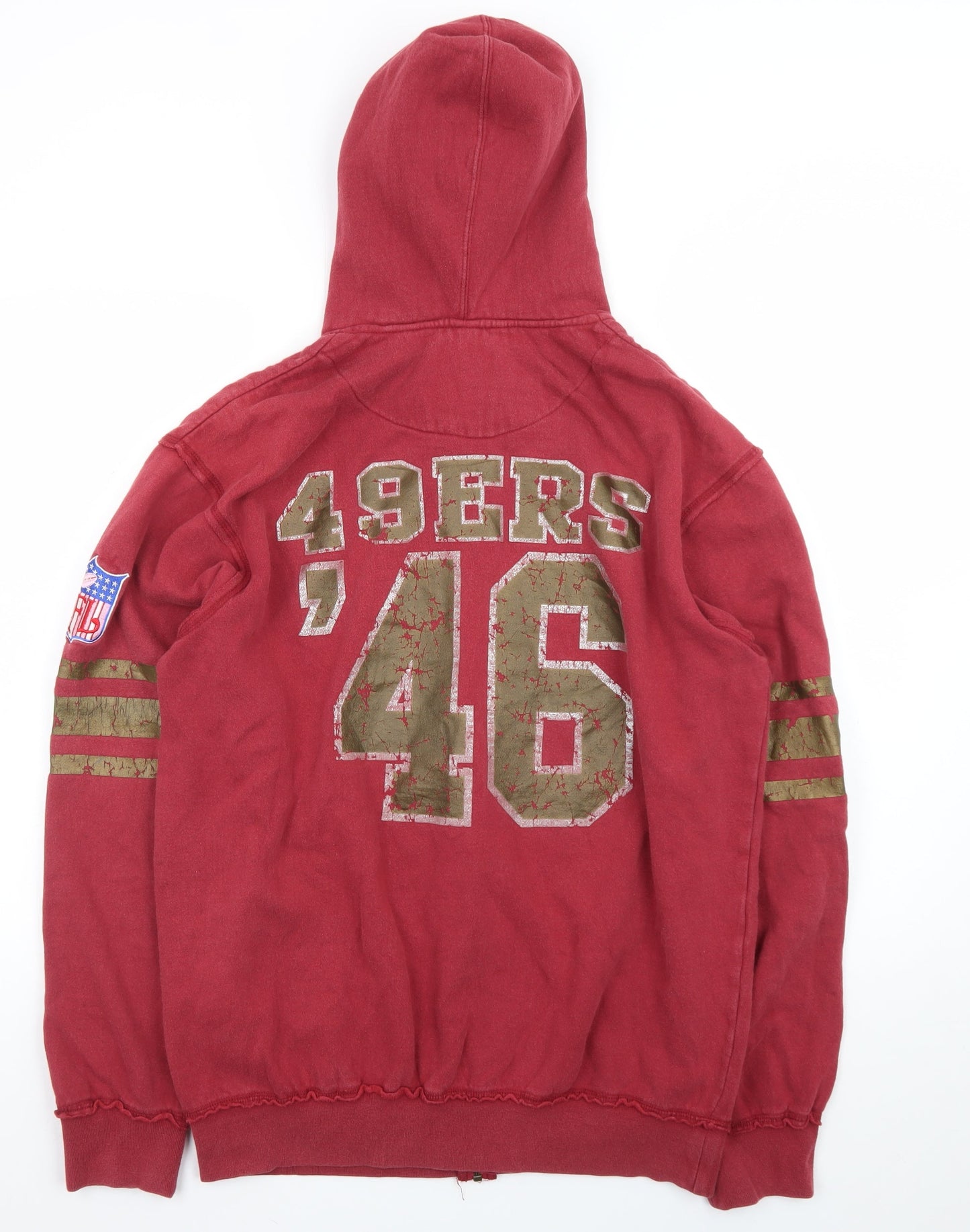 NFL Men's Red Full Zip 49ers Hoodie Size M Fleece Lined