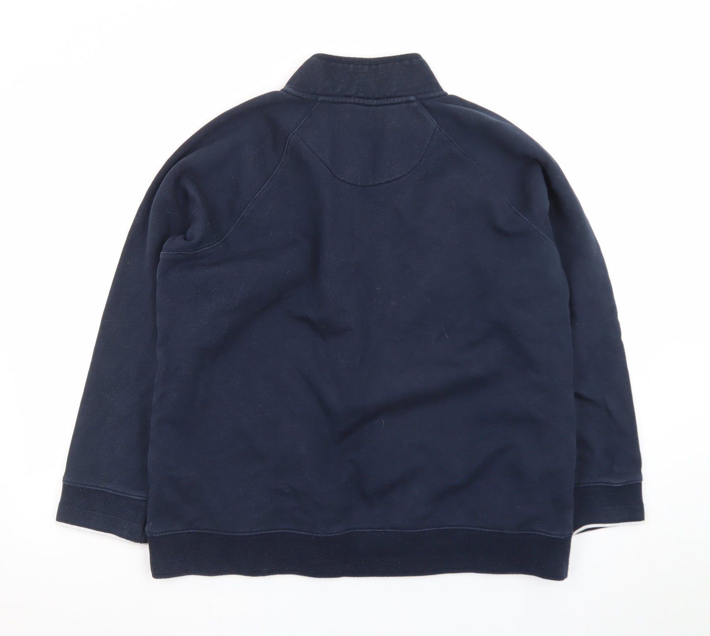 Crew Clothing Company Women Navy 1/2 Zip Sweatshirt Size 16 Cotton Blend