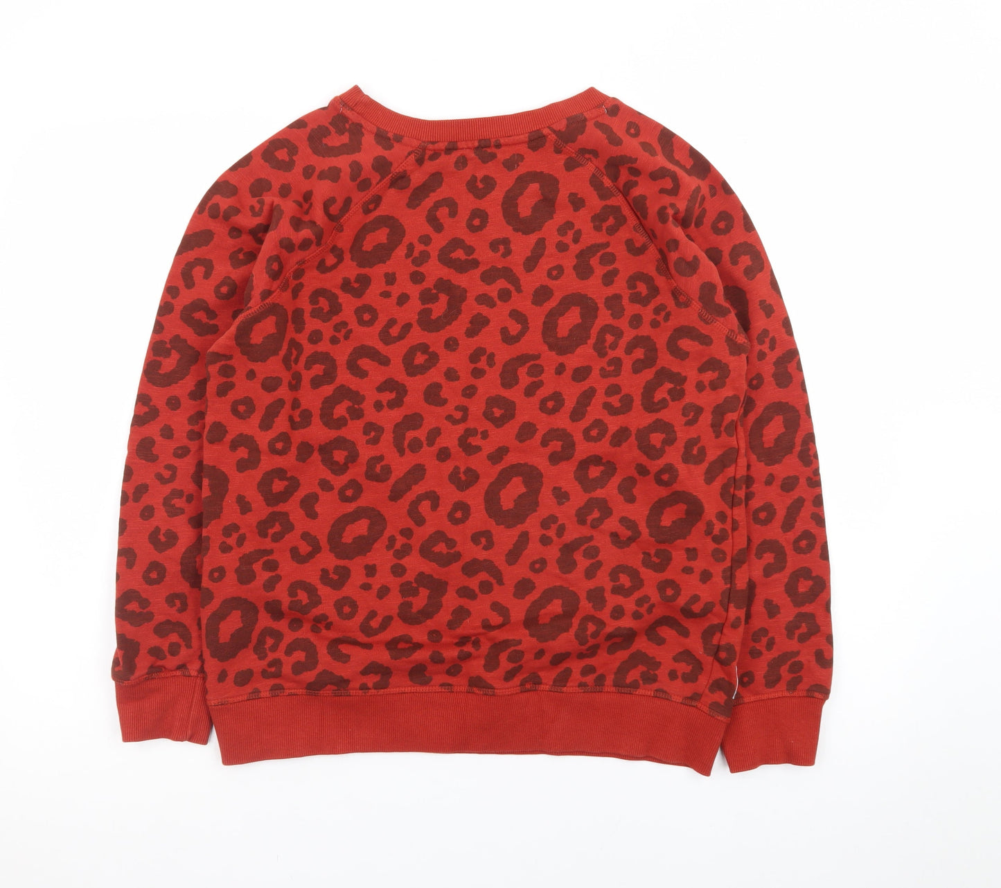 Brakeburn Womens Red Leopard Print Pullover Sweatshirt Size 10