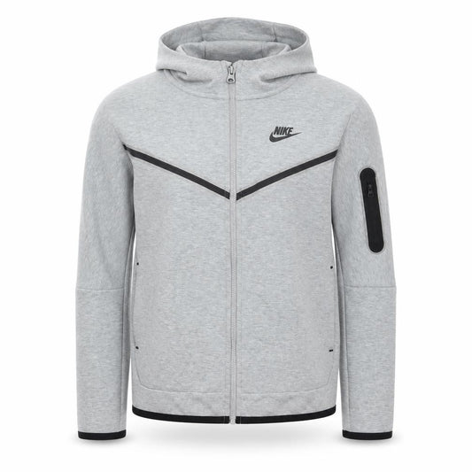 Nike Men's Grey Full Zip Hoodie L Sportswear Lightweight