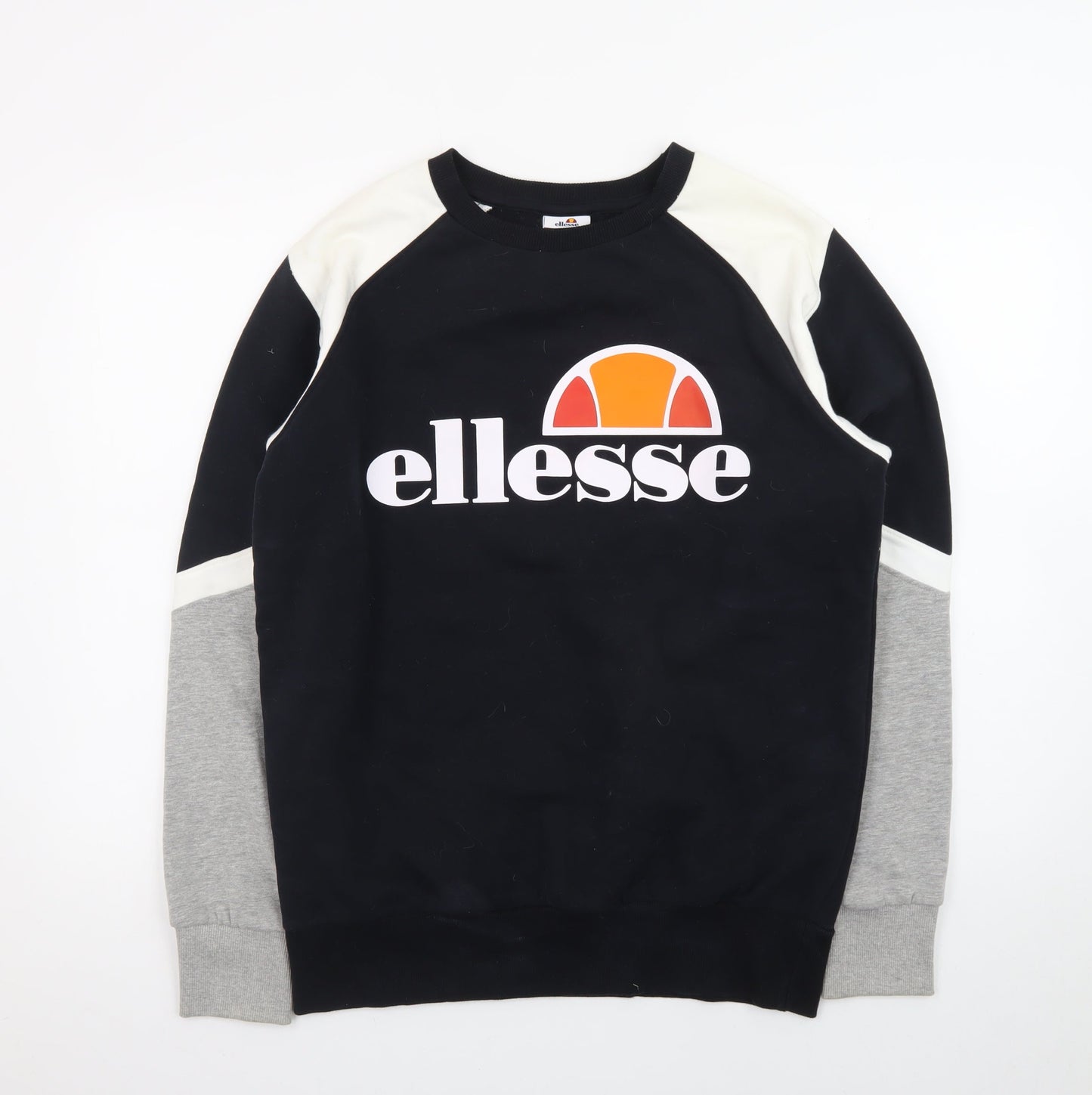 Ellesse Men's Black Colourblock Logo Sweatshirt Size M Pullover
