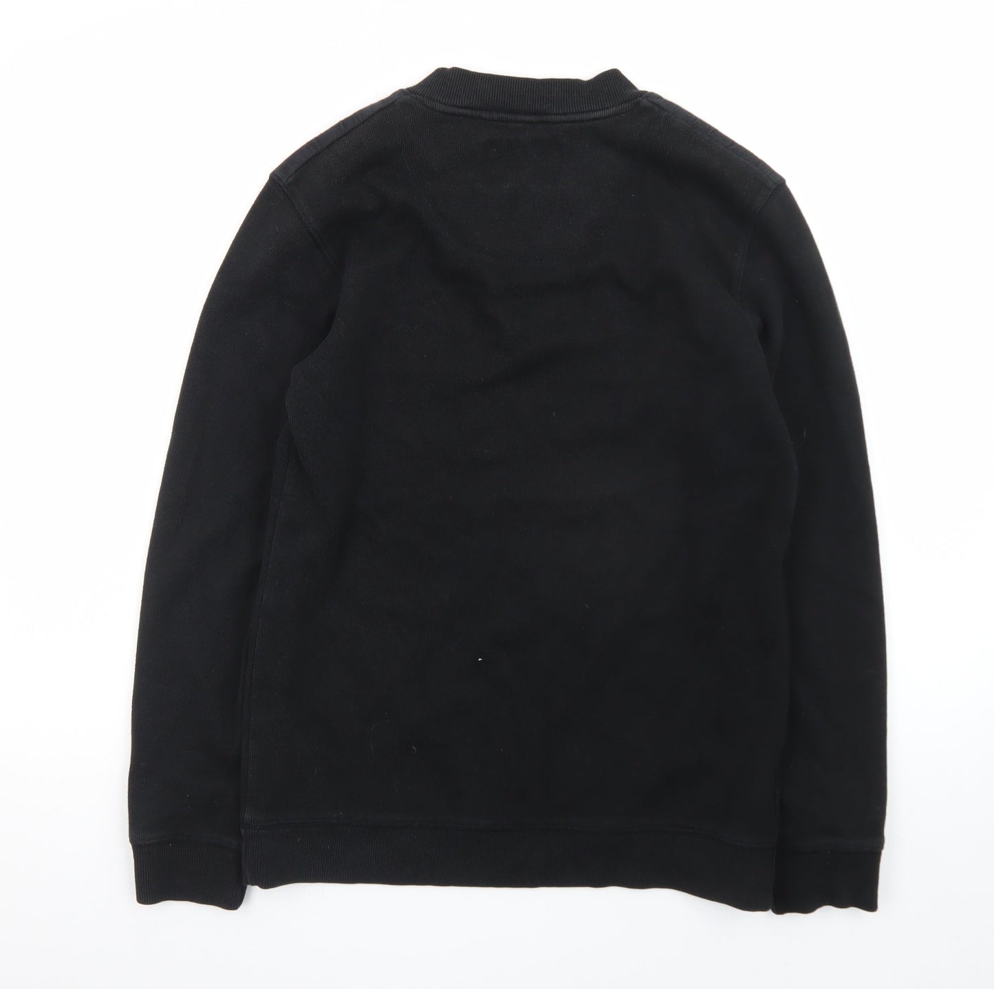 Easy Men's Black Henley Long Sleeve Cotton Blend T-Shirt Size M