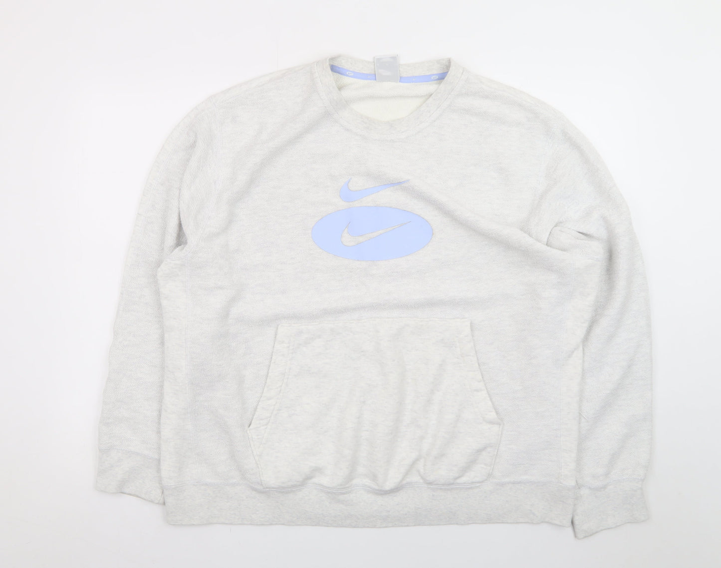 Nike Womens Grey XL Pullover Sweatshirt with Logo