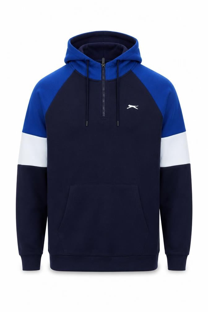 Slazenger Men's Blue XL 1/2 Zip Fleece Hoodie Sweatshirt
