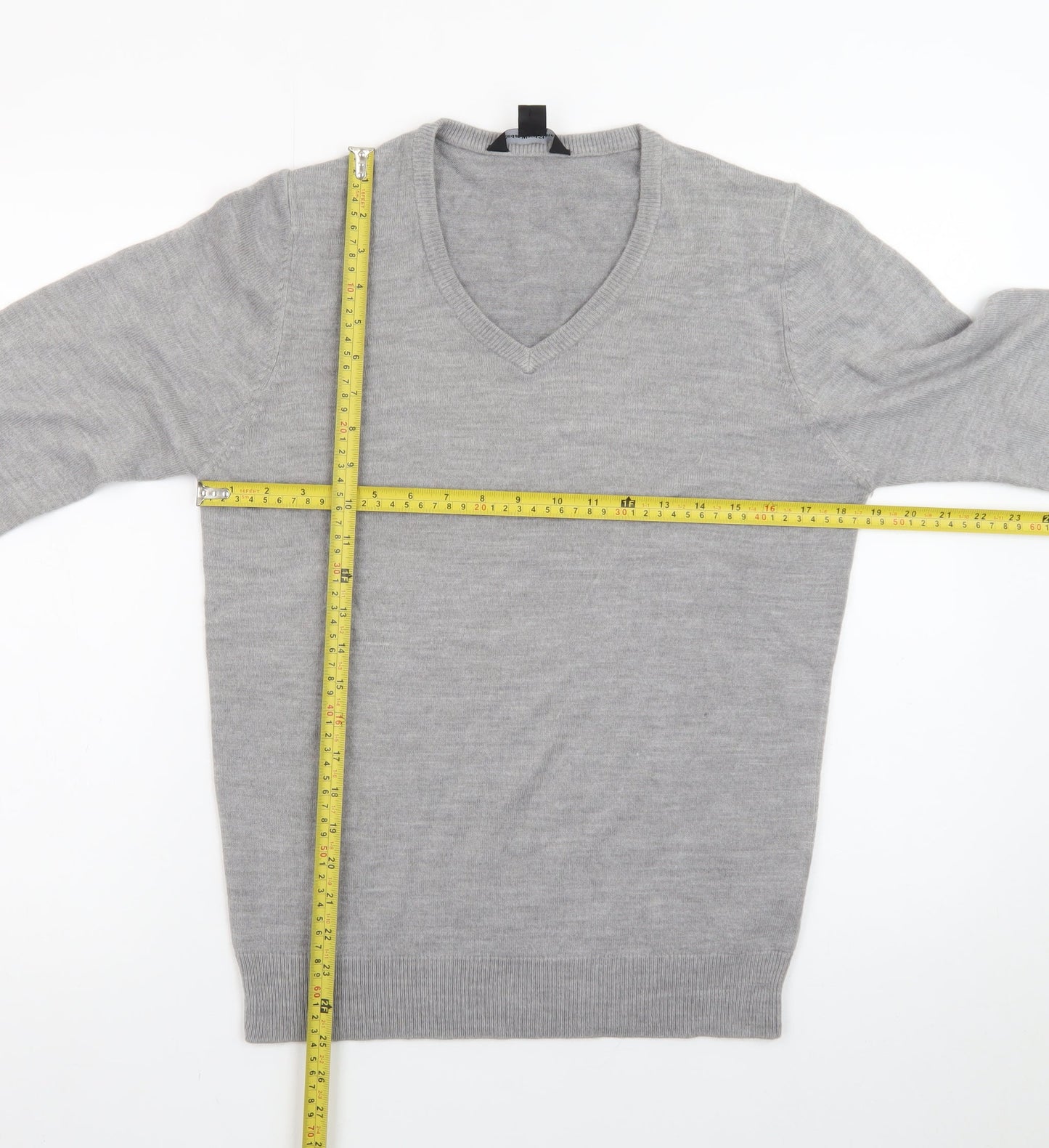 Cedar Wood State Men's Grey V-Neck Pullover Sweatshirt Size S
