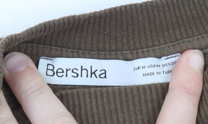 Bershka Men’s Brown Dragon Graphic Pullover Sweatshirt Size M