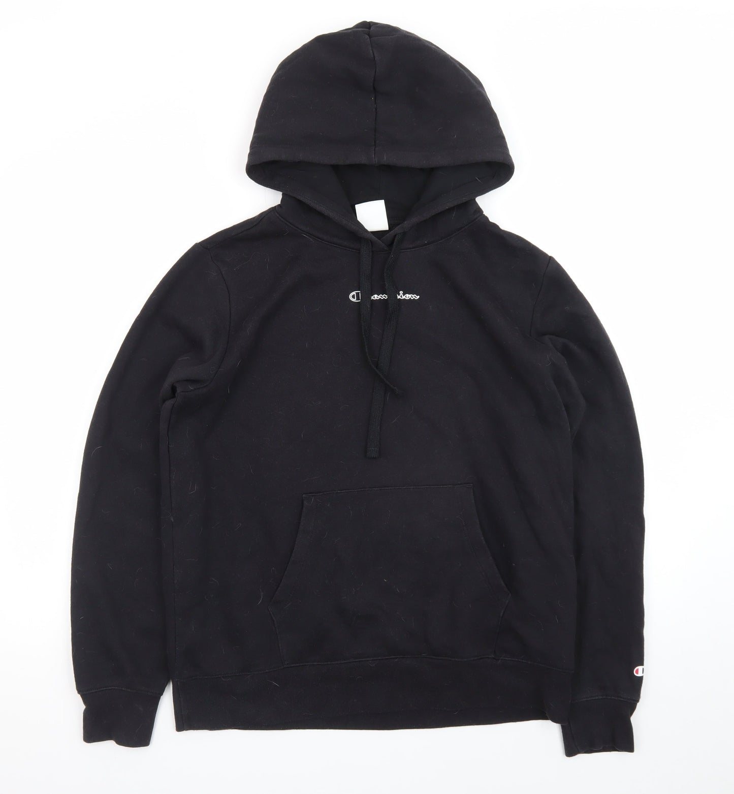 Champion Men’s Black Pullover Hoodie Large Fleece Regular Fit