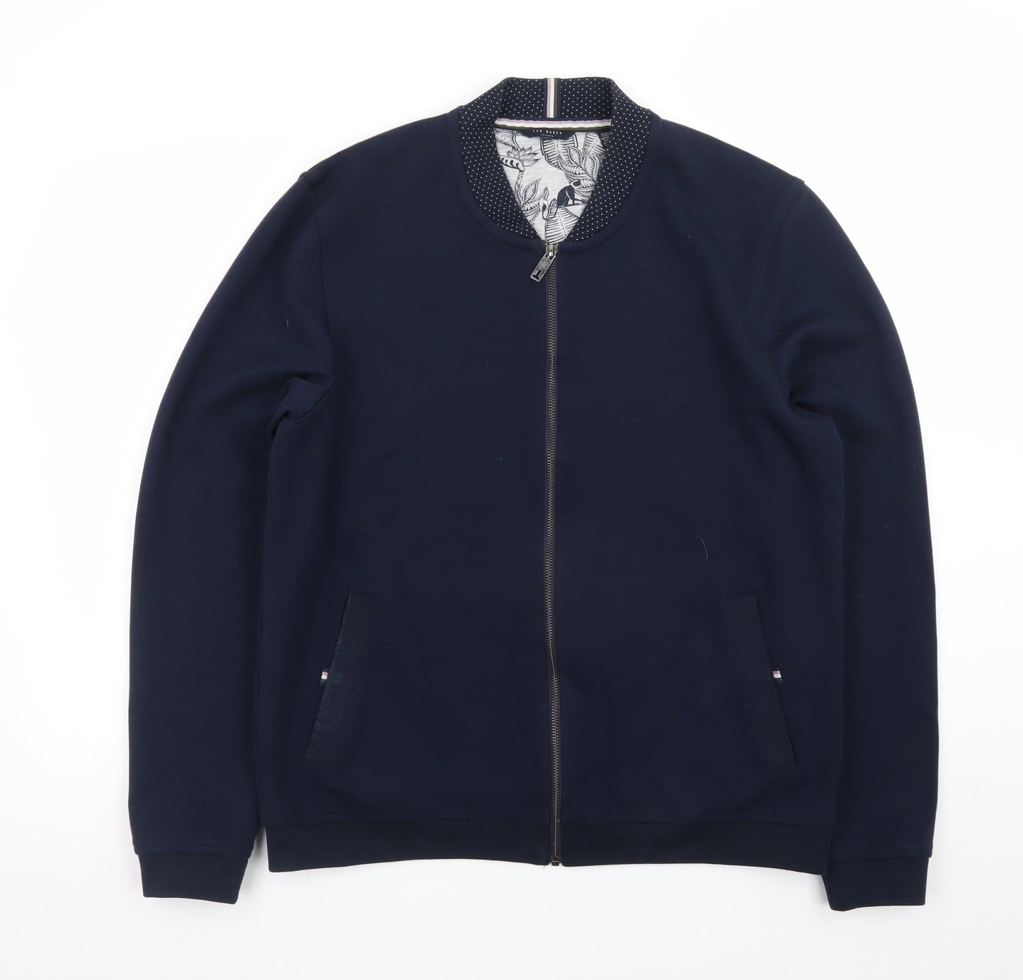 Ted Baker Men's Blue Bomber Jacket Size L Cotton Blend