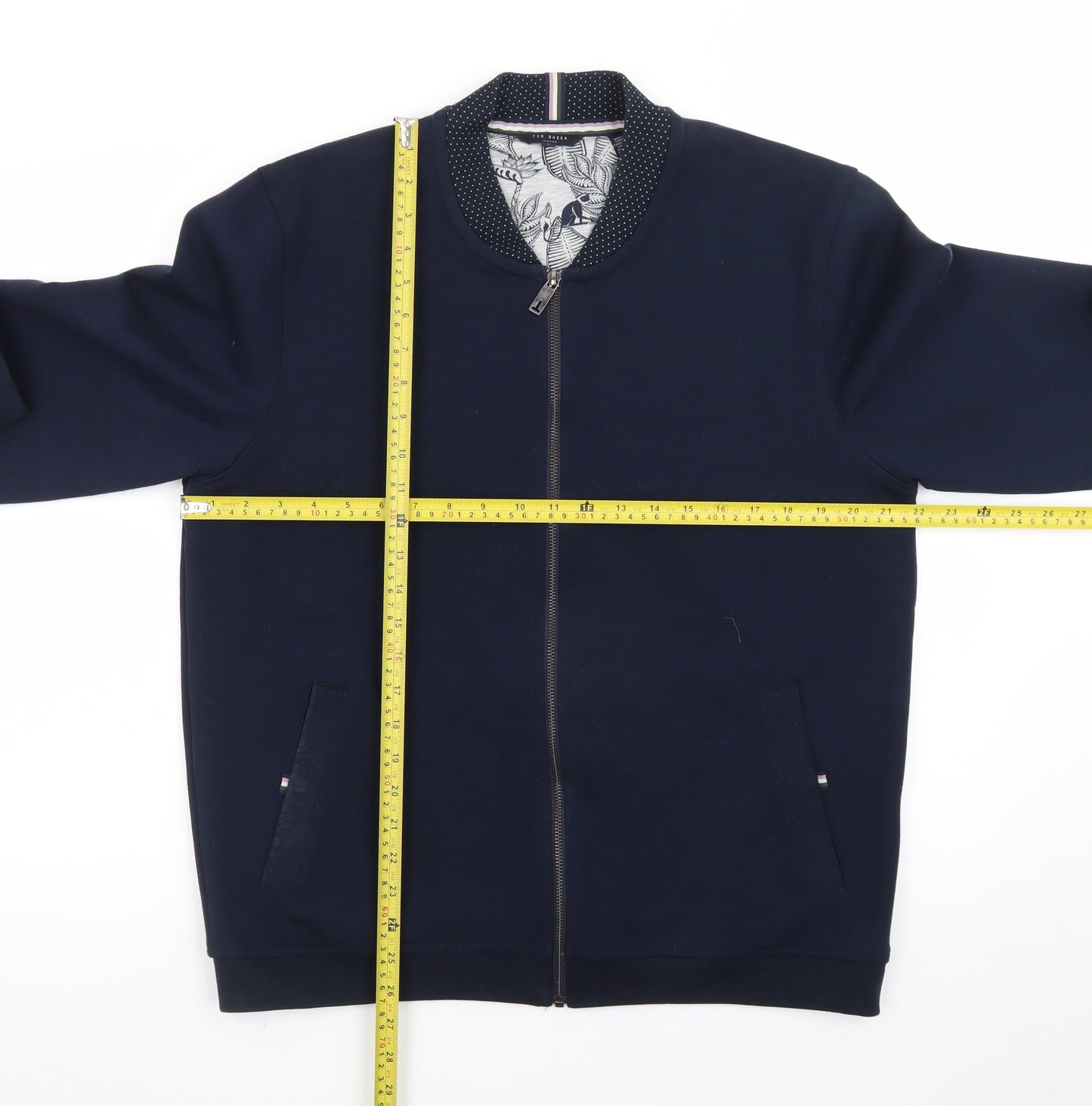 Ted Baker Men's Blue Bomber Jacket Size L Cotton Blend
