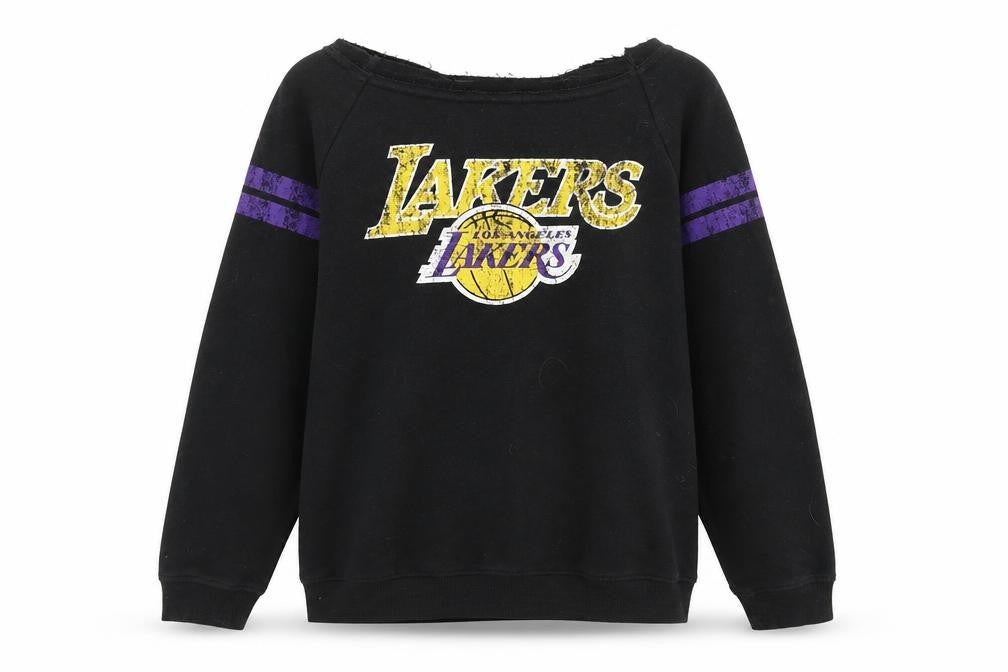 UNK NBA Los Angeles Lakers Black Sweatshirt Women S Cotton Blend