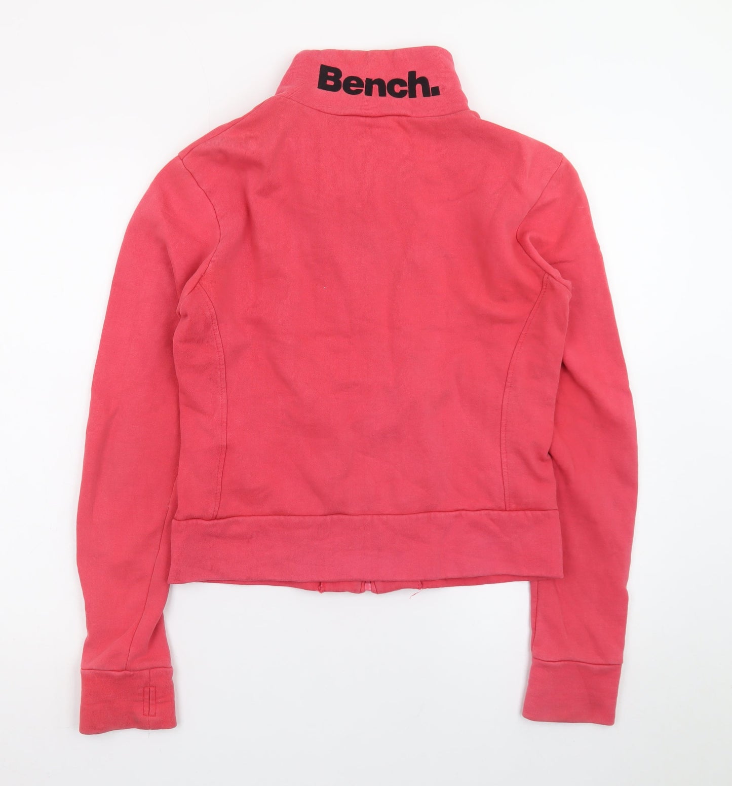 Bench Womens Pink Full Zip Sweatshirt Size L Casual Hoodie Top