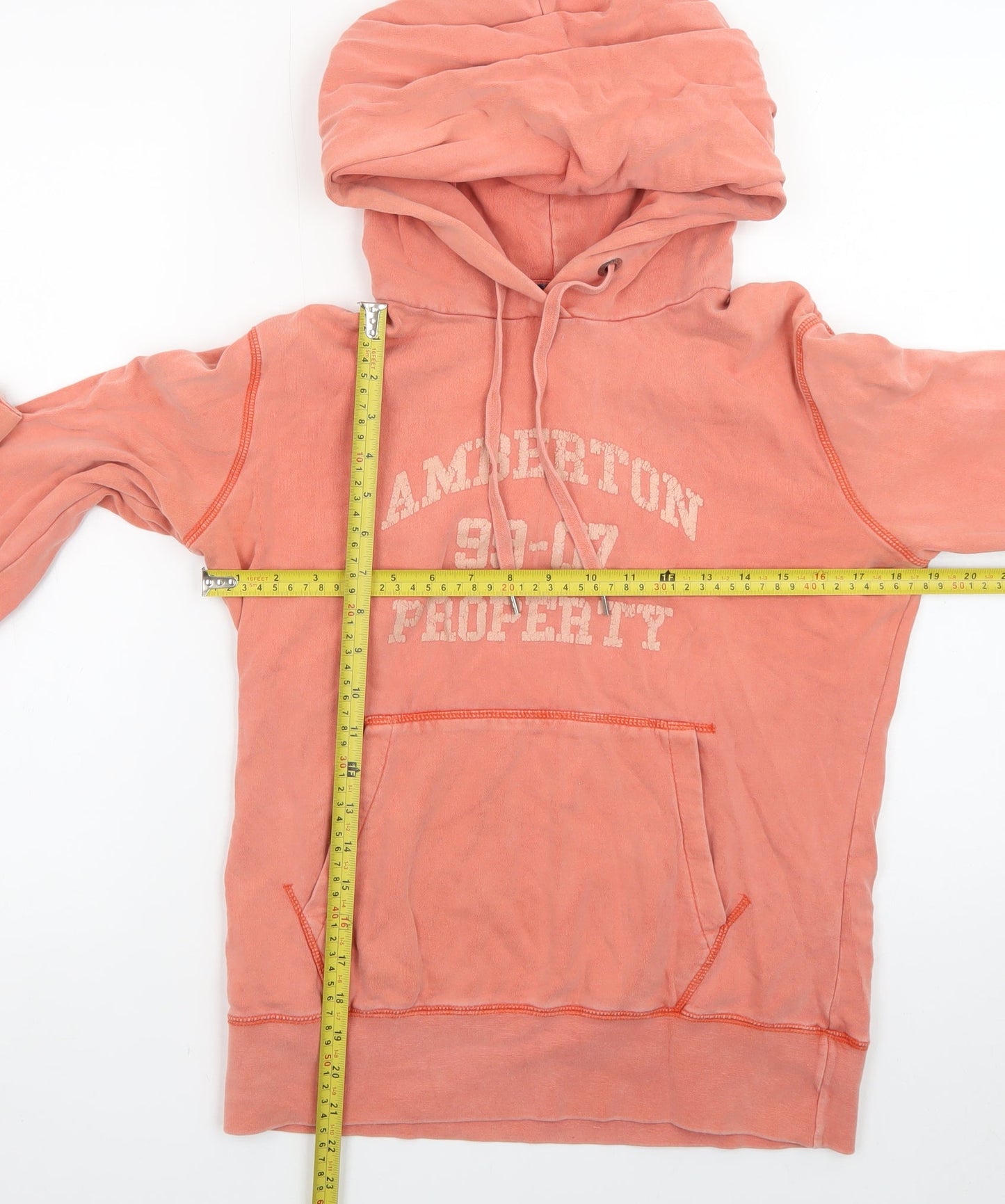 H&M L.O.G.G Women’s Coral Pullover Hoodie Size M Casual Cotton