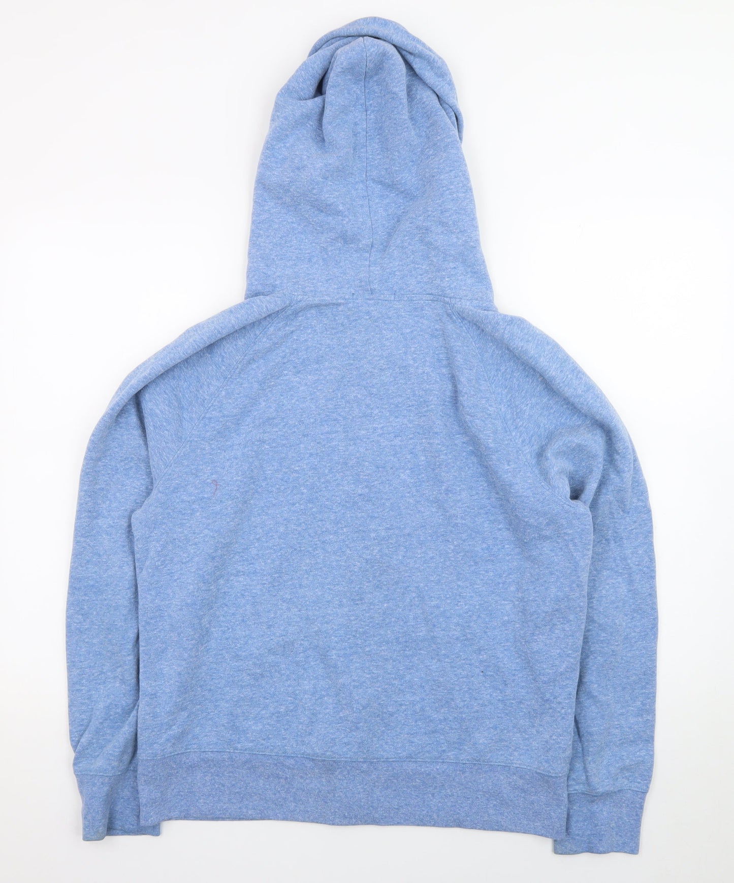 GAP Women Blue Full Zip Hoodie L Logo Casual Cotton Blend
