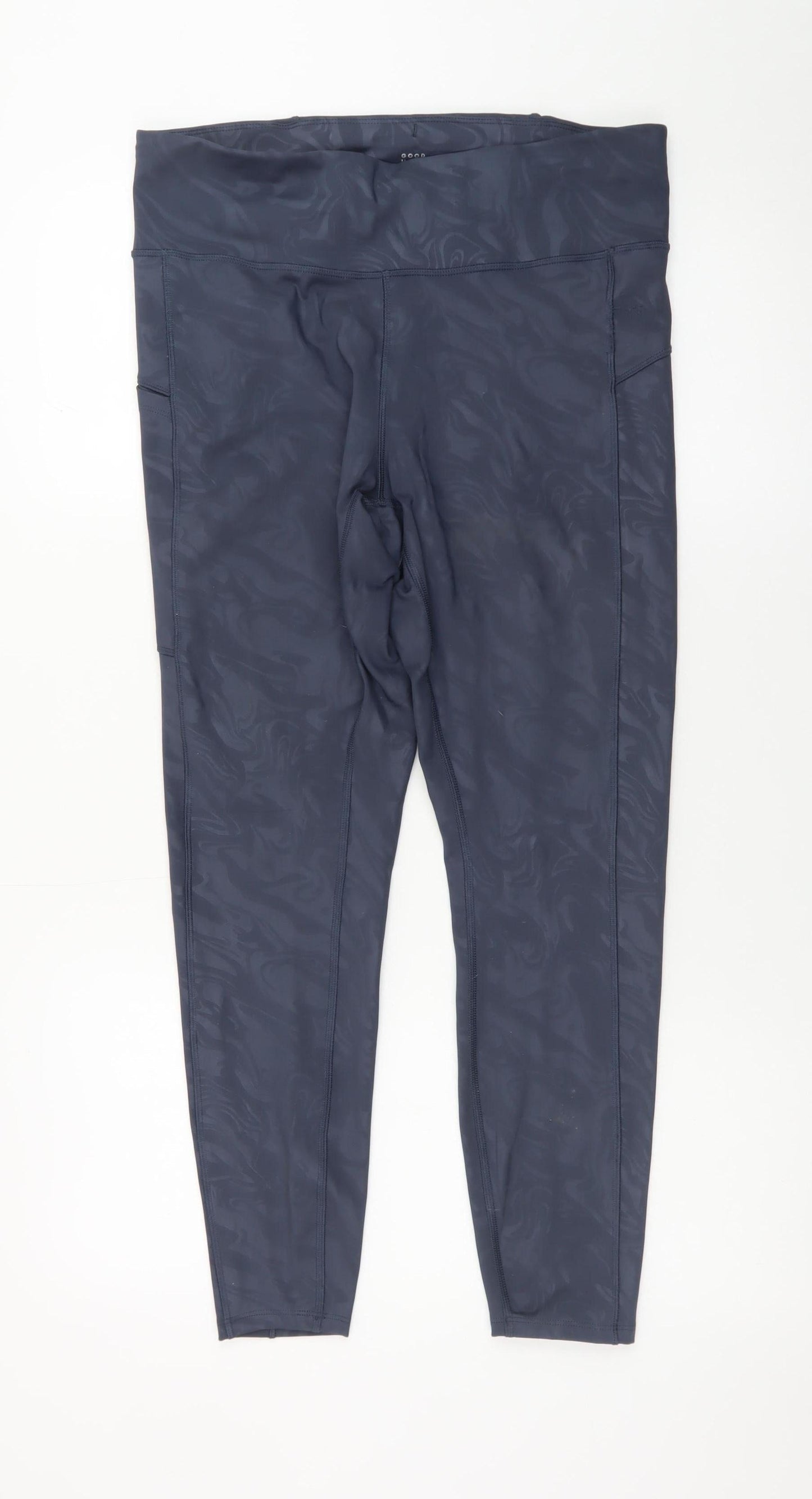 Marks and Spencer Goodmove Blue High Rise Ankle Sports Leggings Size 16