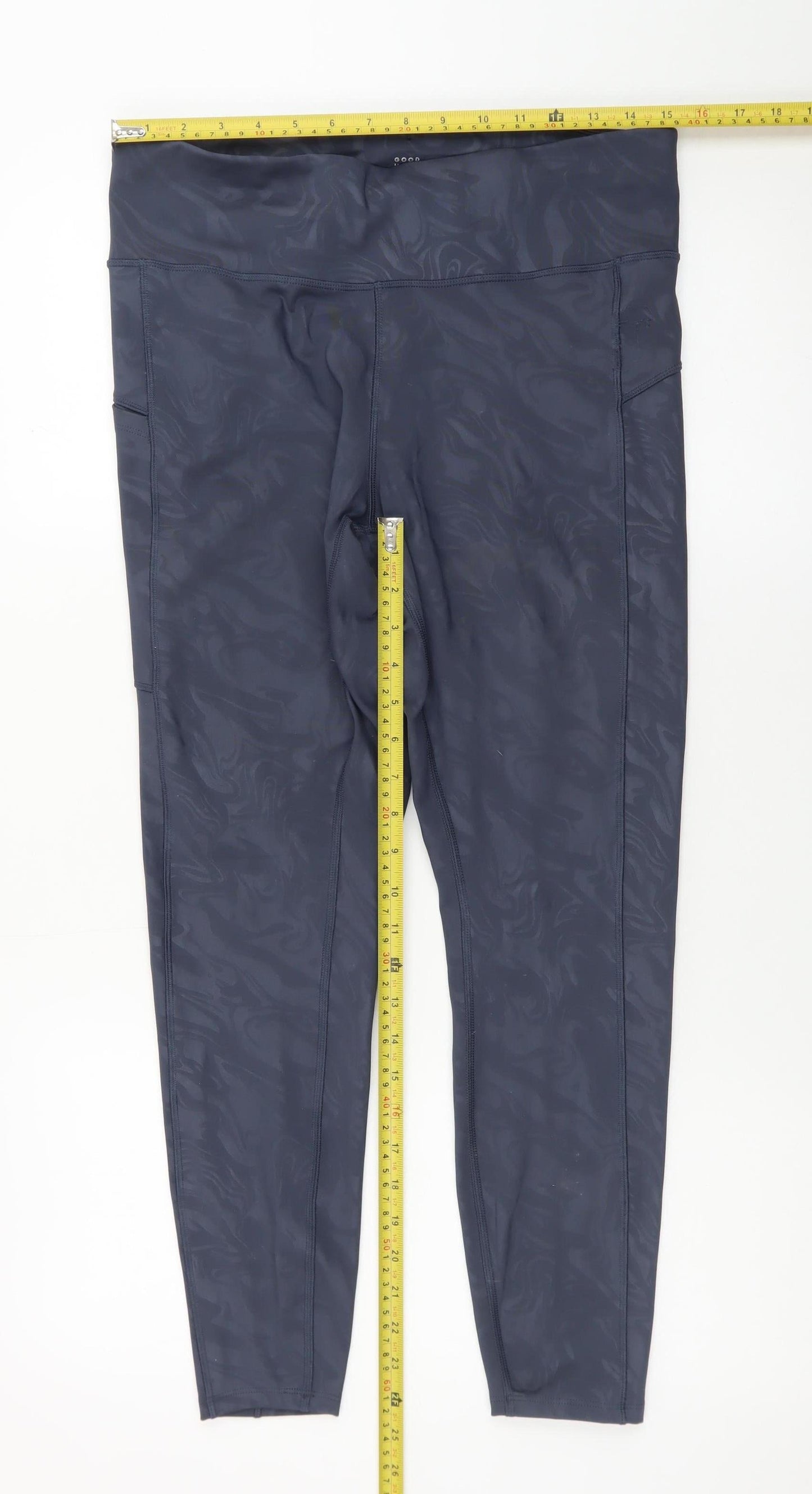 Marks and Spencer Goodmove Blue High Rise Ankle Sports Leggings Size 16
