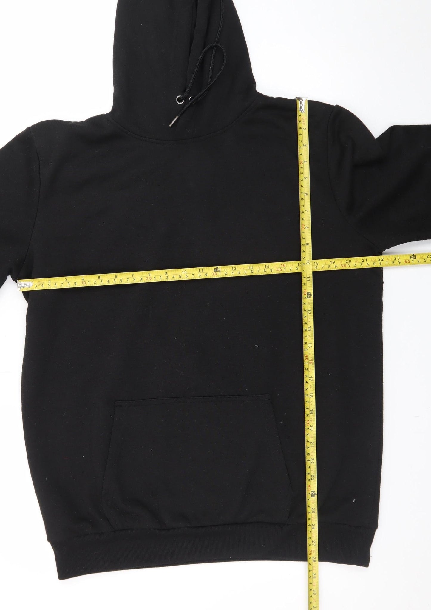 Livergy Men's Black Pullover Hoodie Size L Regular Fit Fleece