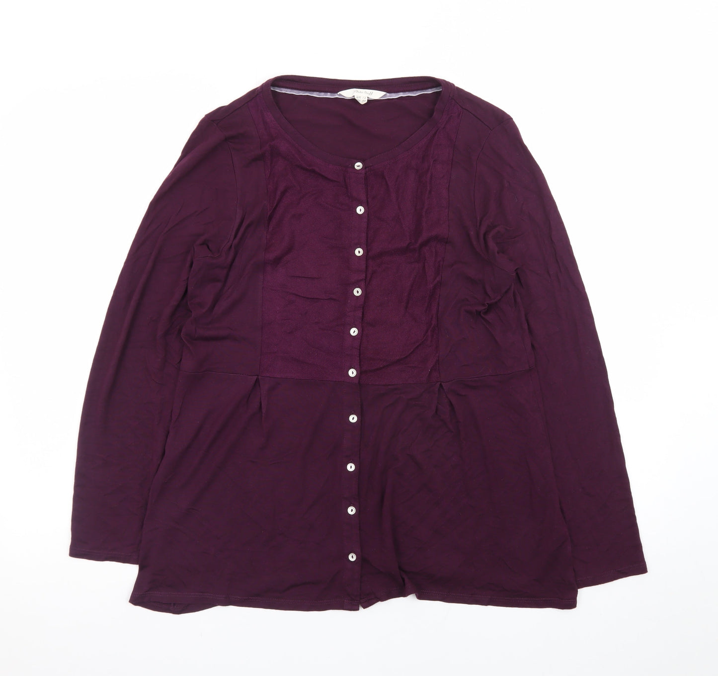 White Stuff Women’s Purple Long Sleeve Tunic Blouse UK 12