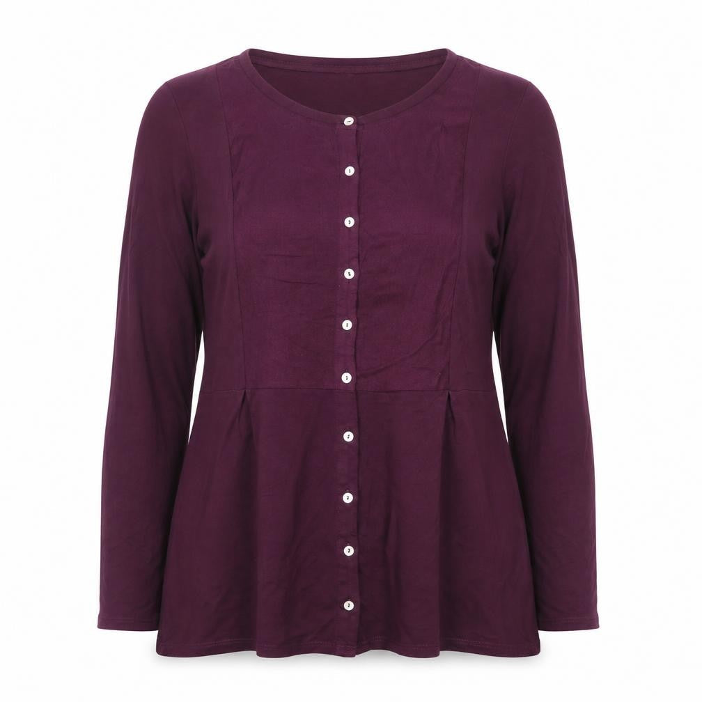 White Stuff Women’s Purple Long Sleeve Tunic Blouse UK 12