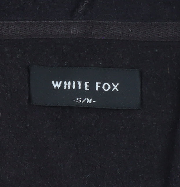 White Fox Women Black Cherry Bomb Pullover Hoodie S/M Cotton Blend