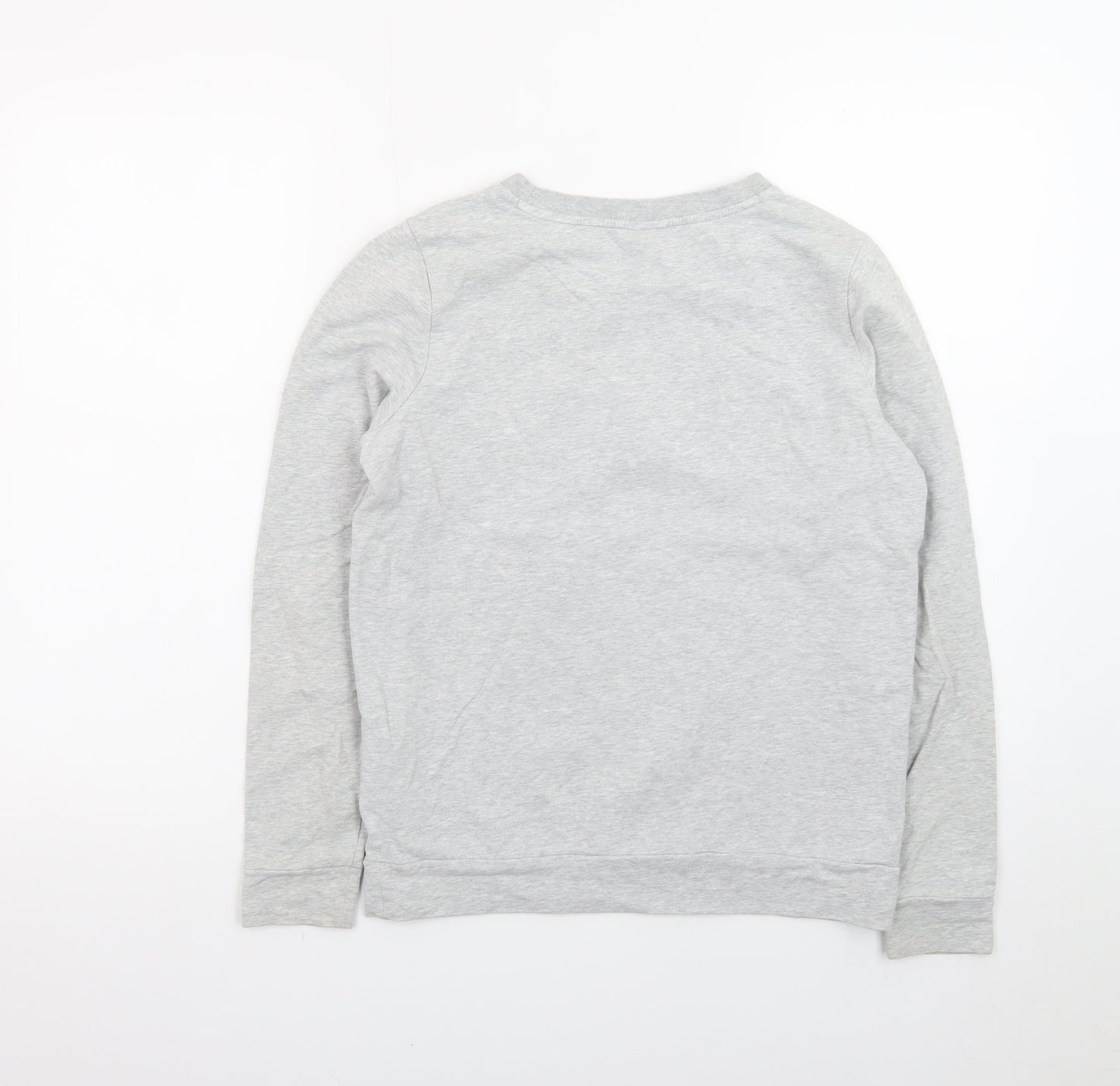 Bench Womens Grey XS Pullover Sweatshirt with Logo Front