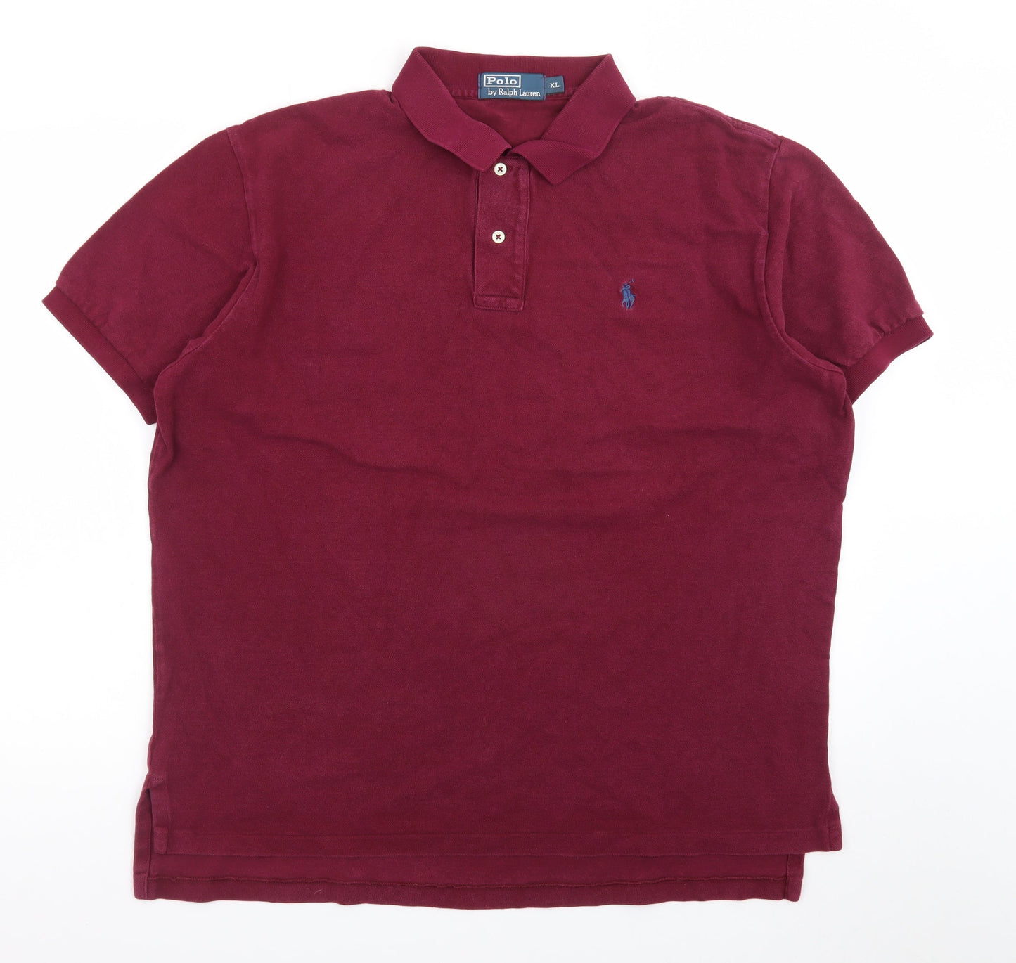 Ralph Lauren Men's Burgundy Cotton Short Sleeve Polo Shirt XL