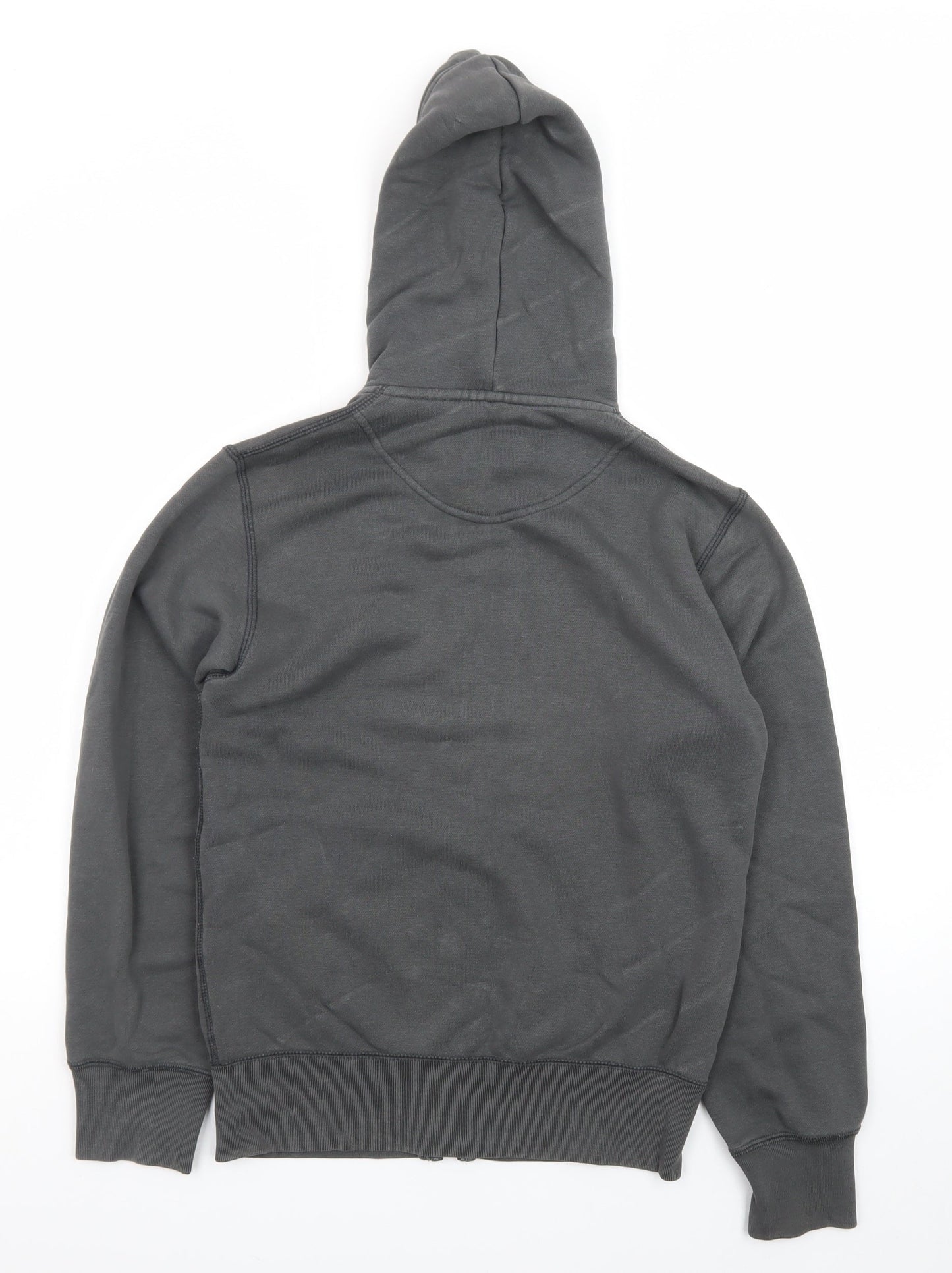 Uniqlo Men Grey Full Zip Hoodie Size S Regular Fit Cotton Blend