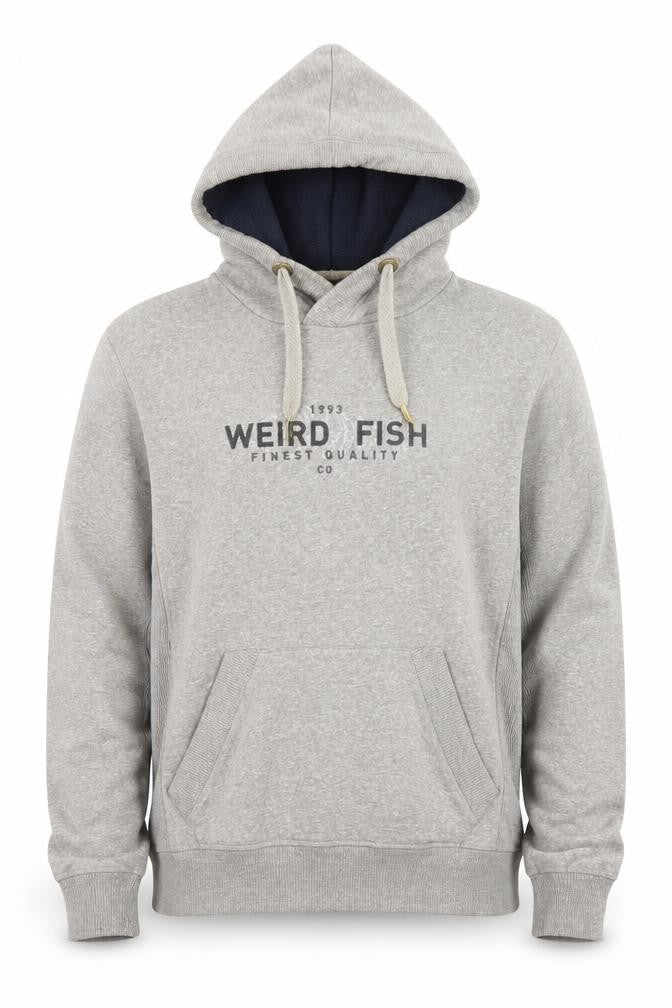 Weird Fish Mens Grey Pullover Hoodie Medium Hooded Sweatshirt