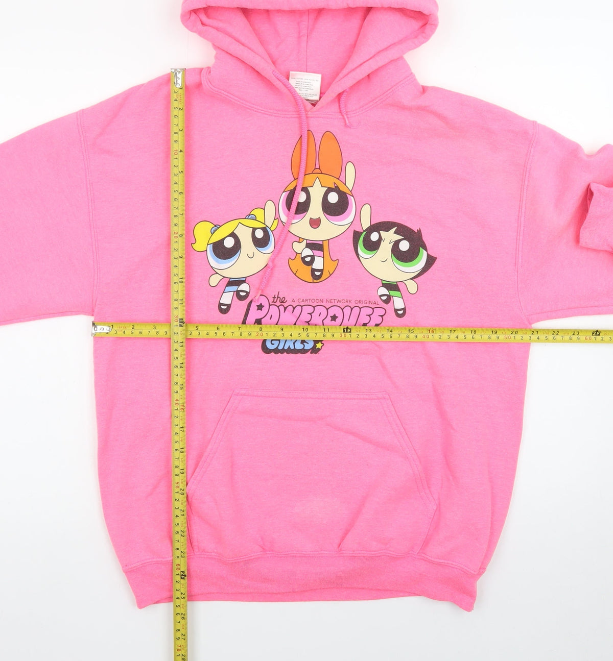 Cartoon Network Powerpuff Girls Pink Hoodie Womens Small Pullover Cotton Mix