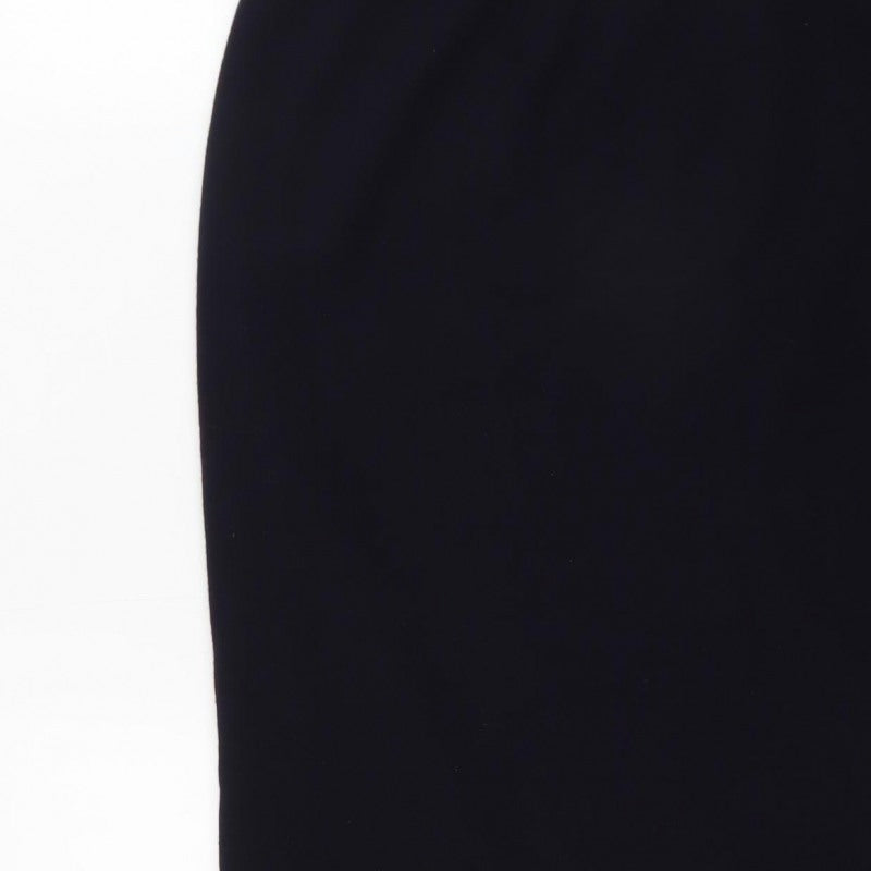 Lucia Women’s Black Midi Pencil Skirt Size 14 Knit Stretch