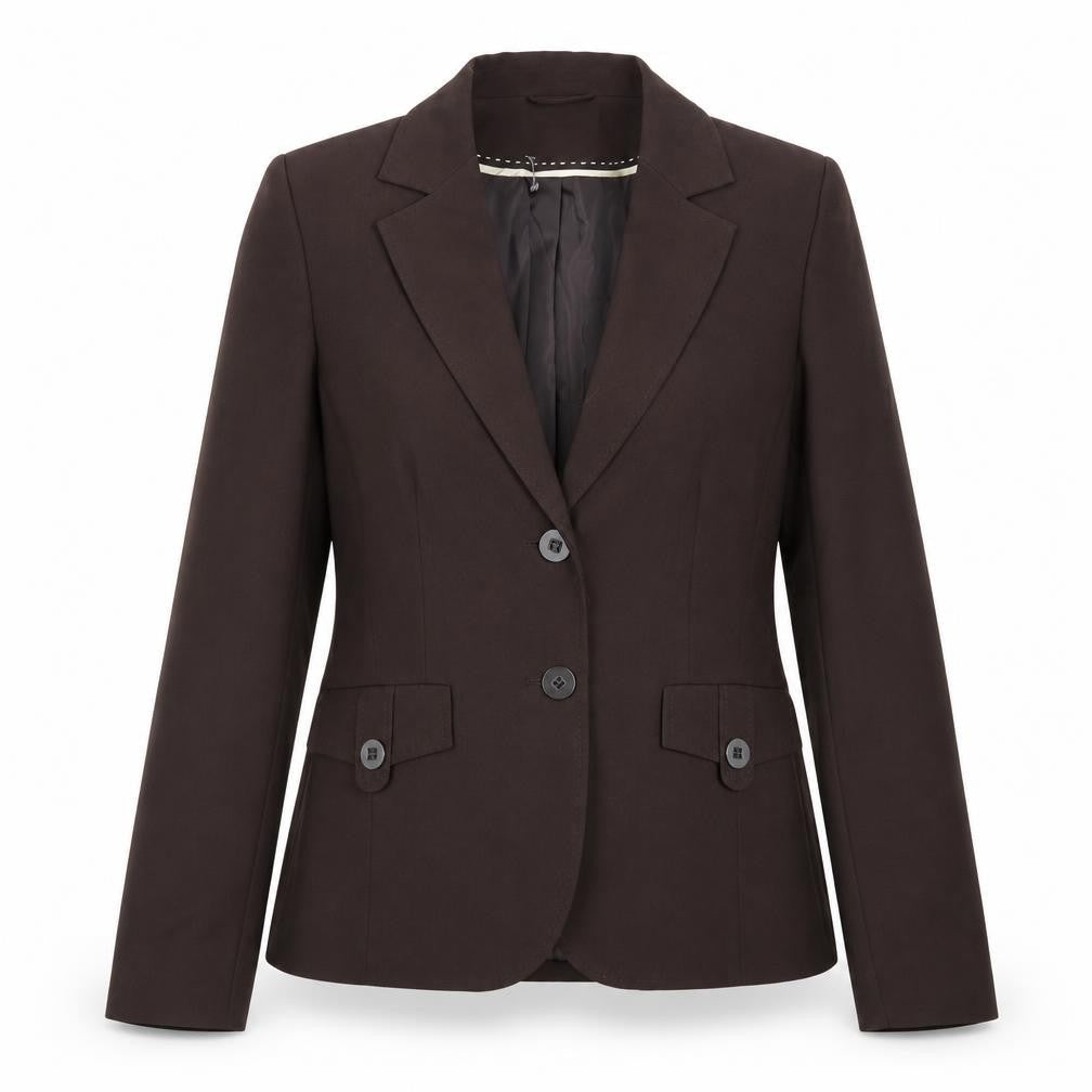Dorothy Perkins Women Brown Size 12 Classic Two-Button Blazer