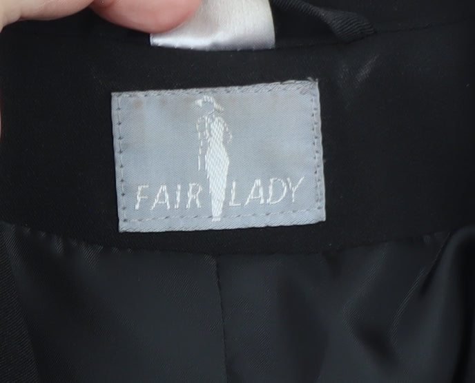 Fair Lady Women's Black Size 16 Single-Breasted Blazer