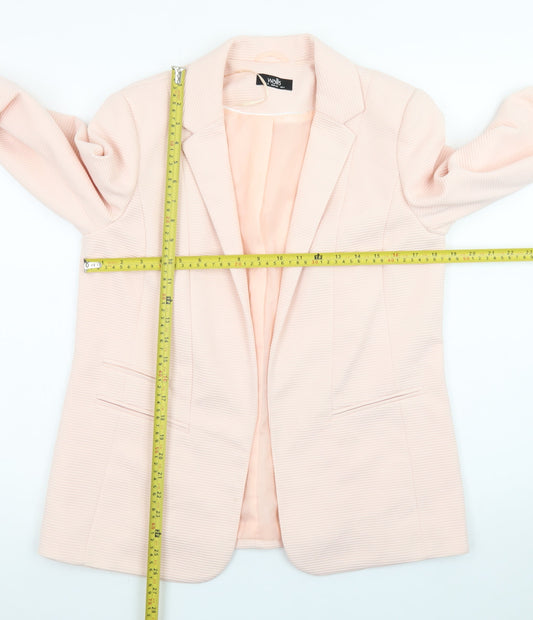 Wallis Women’s Pink Textured Longline Blazer UK 12 Slim Fit