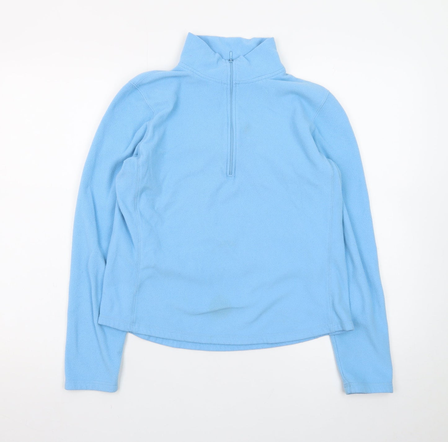 GAP Women Blue Fleece Pullover Sweatshirt M 1/4 Zip Stretch