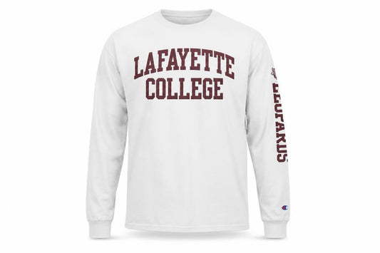 Champion Men's White Lafayette College Long Sleeve T-Shirt Size L