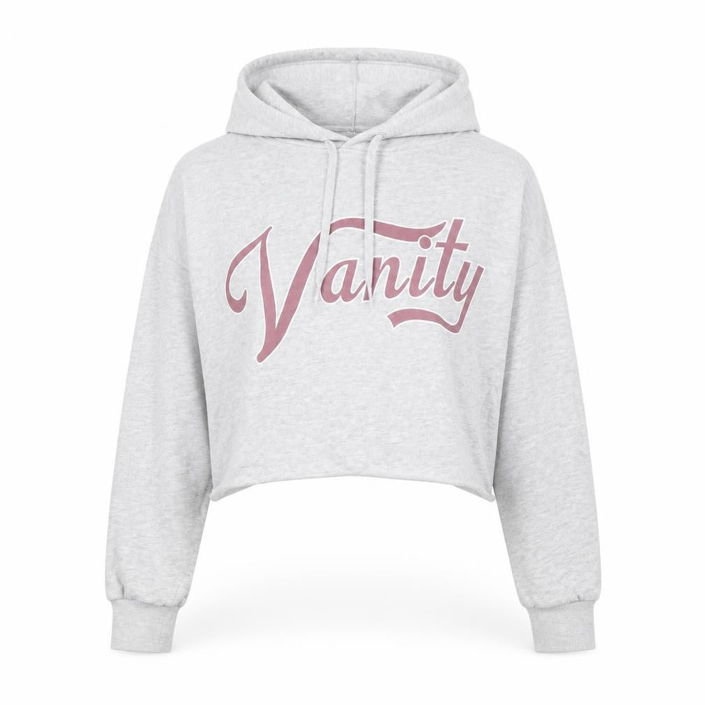 Bik Bok Women’s Grey Vanity Cropped Pullover Hoodie Size S