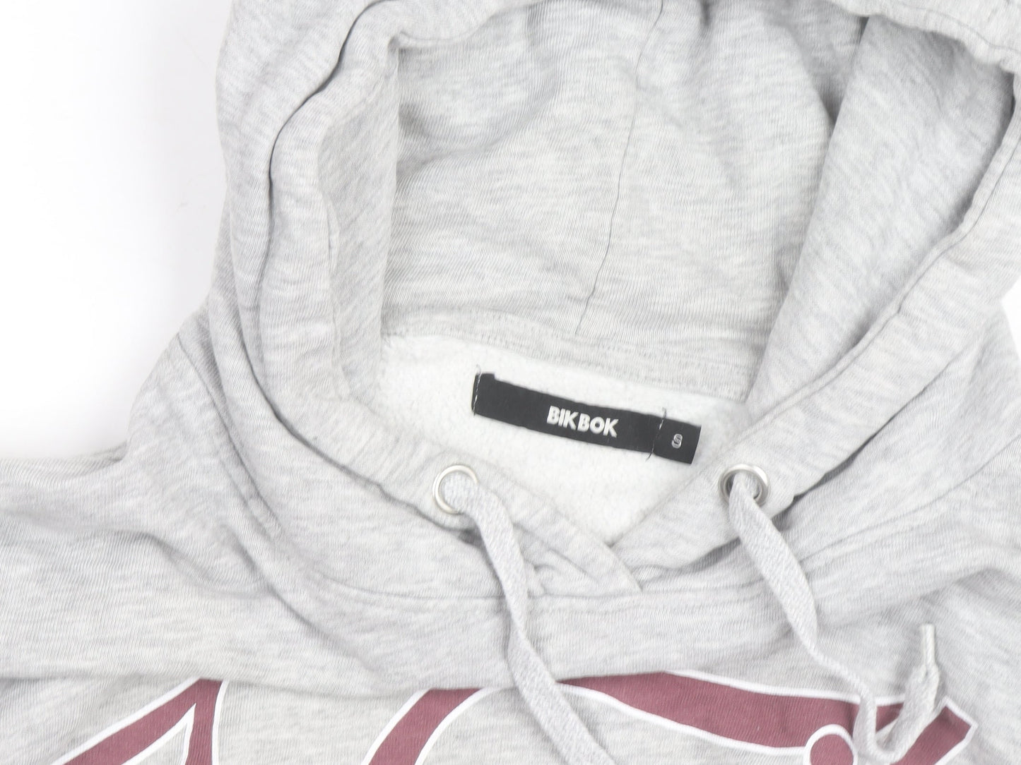 Bik Bok Women’s Grey Vanity Cropped Pullover Hoodie Size S