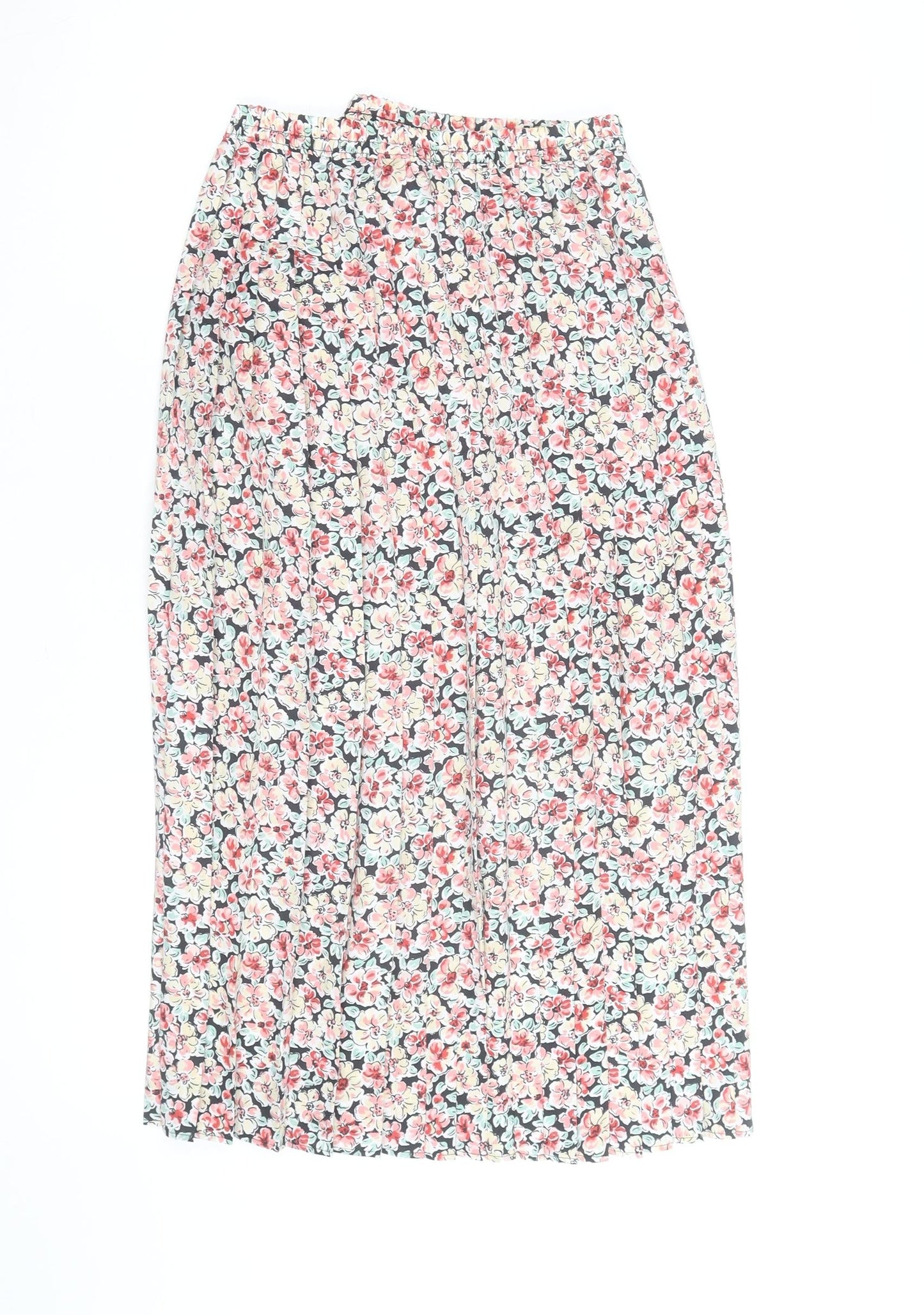 Eastex Womens Multicoloured Floral Pleated Midi Skirt Size 16