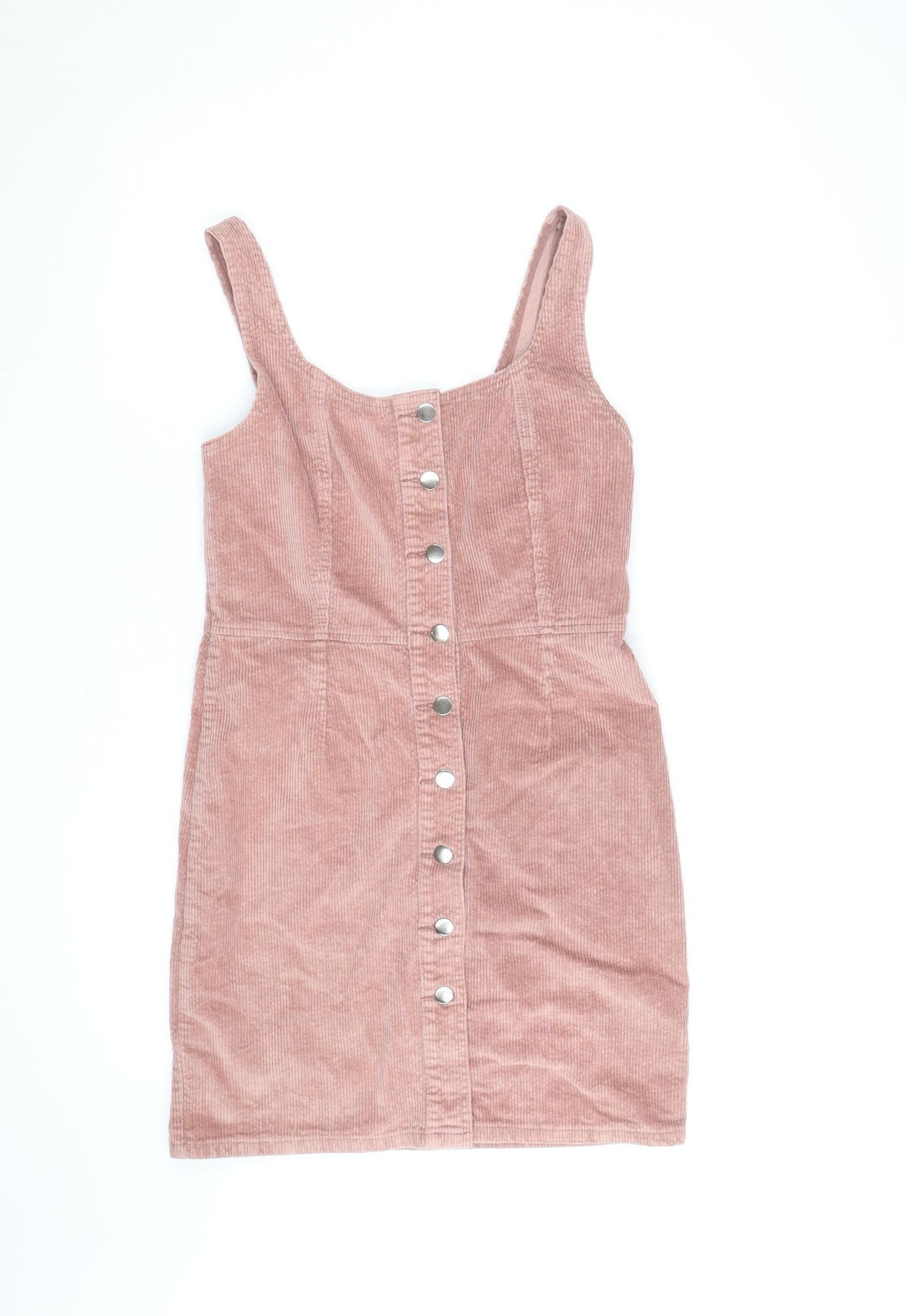 Quiz Womens Pink Corduroy Pinafore Dress Size 12