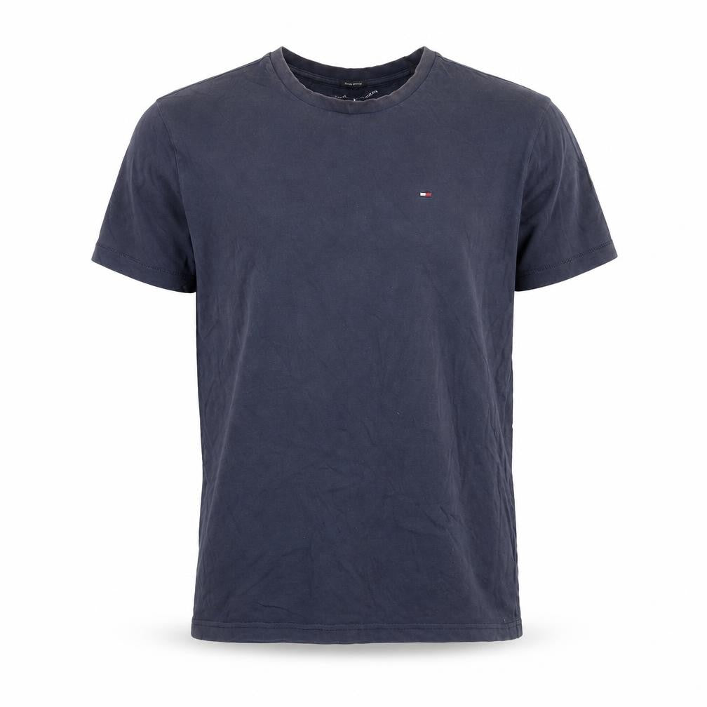 Tommy Hilfiger Men's Navy Crew Neck Organic Cotton T-Shirt L