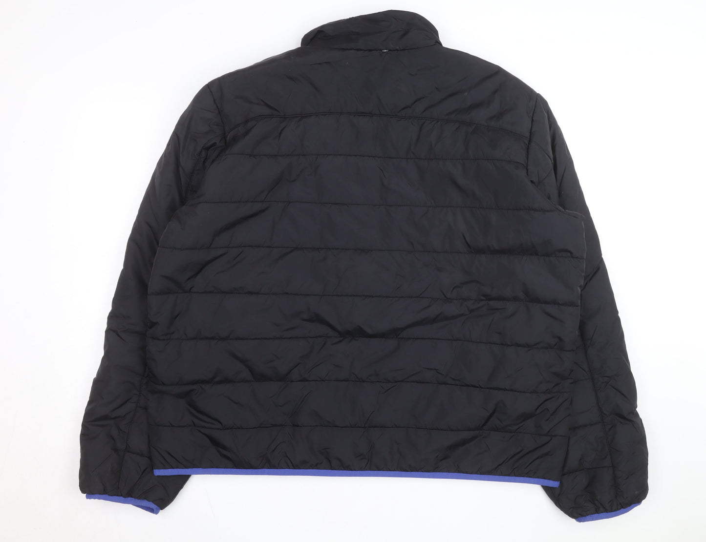 Lands' End Men's Black L Puffer Jacket Primaloft Insulated Winter Coat
