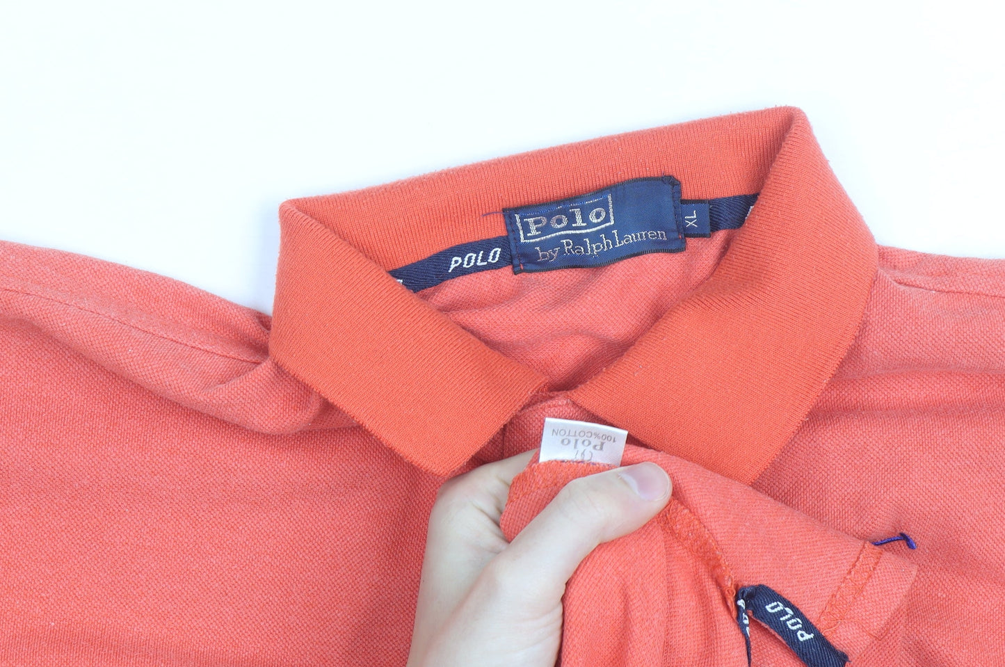 Ralph Lauren Men’s Orange XL Polo Shirt 100% Cotton Embroidered Logo
