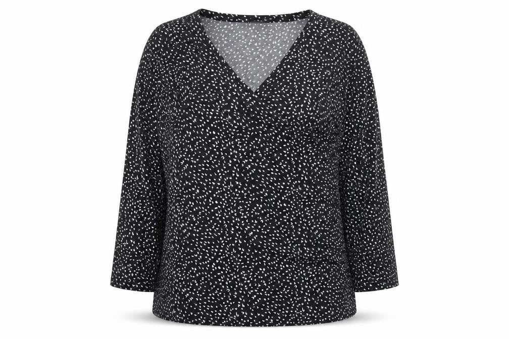 Marks and Spencer Women's Black Wrap Jersey Blouse Size 18