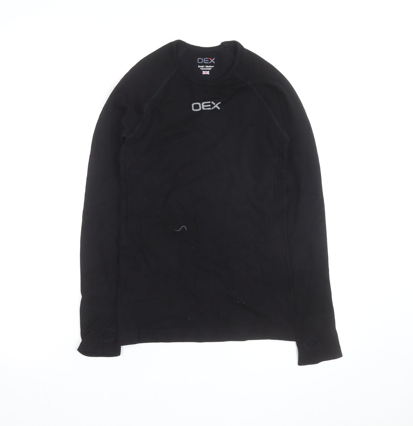 OEX Men's Black Athletic Long Sleeve Base Layer Top S