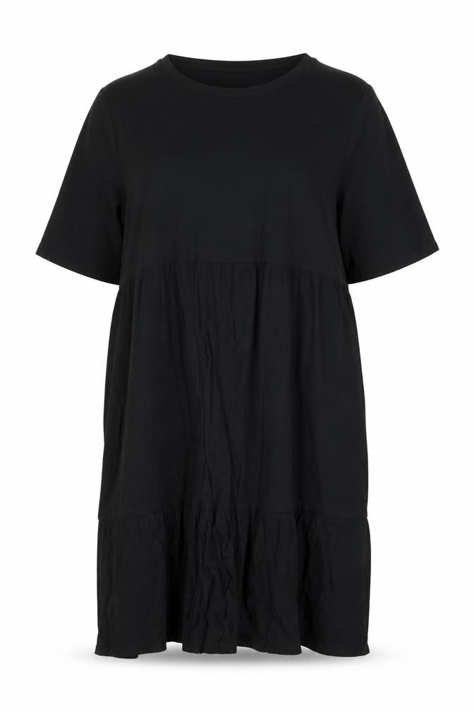 Marks & Spencer Women Black Size 14 Short Sleeve Shift Dress