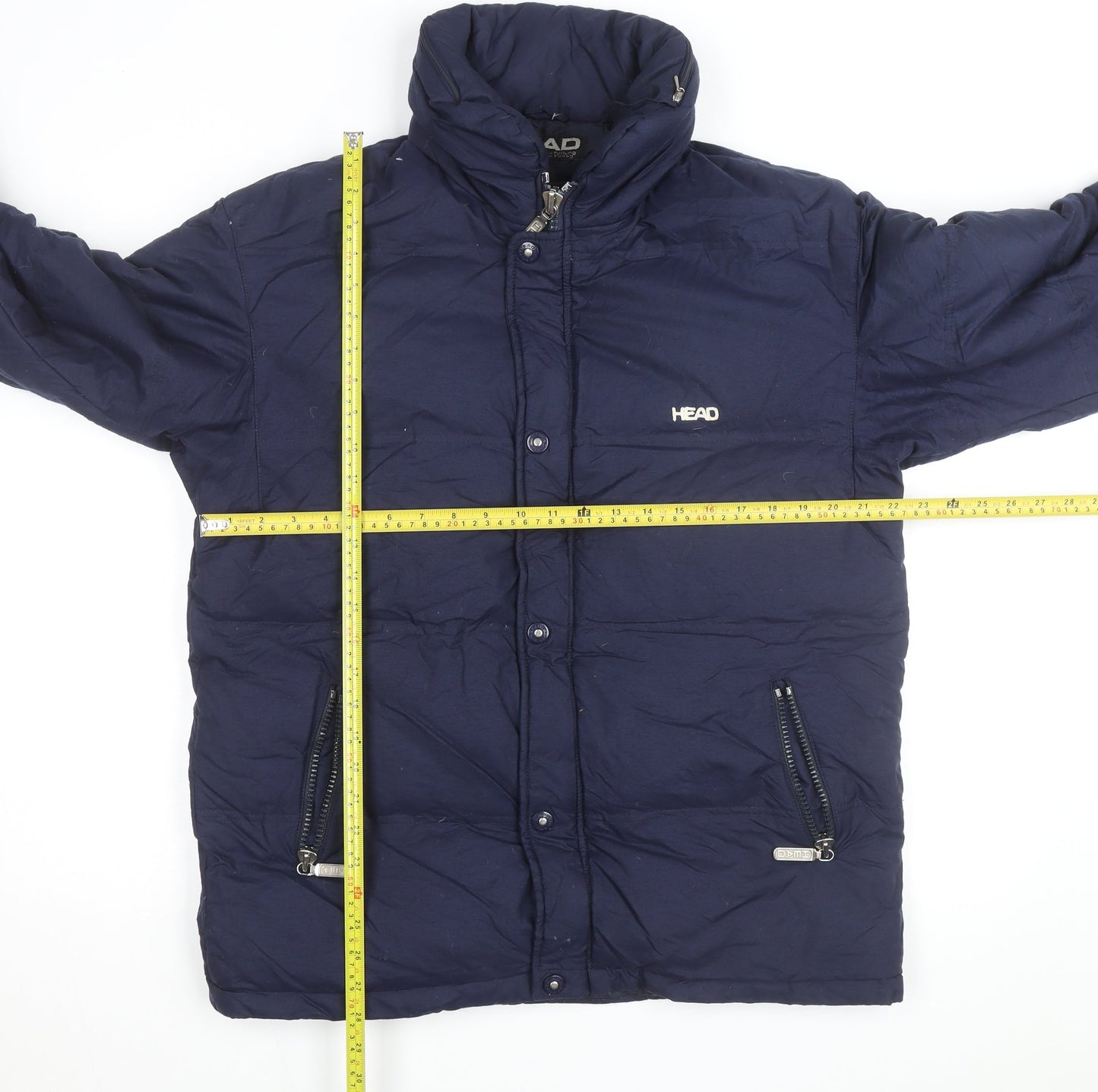 HEAD Men's Blue Puffer Jacket Size 50 Down Filled Winter Coat