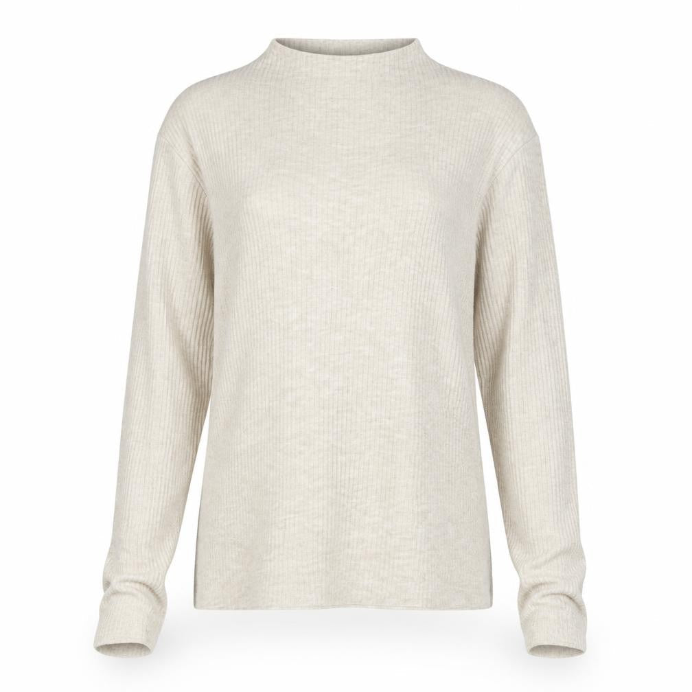 River Island Women Beige Mock Neck Long Sleeve Pullover Jumper Size 16