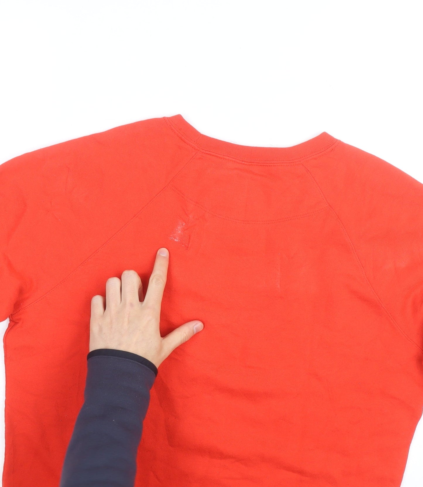 Champion Men's Red Crew Neck Logo Pullover Sweatshirt M