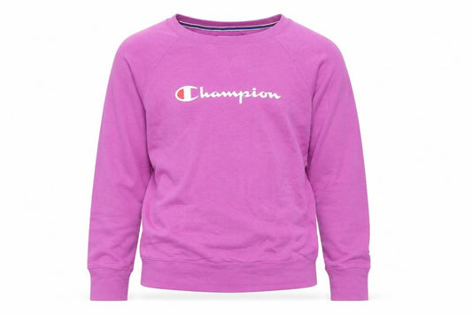 Champion Mens Purple Pullover Sweatshirt M Crew Neck Logo Athletic