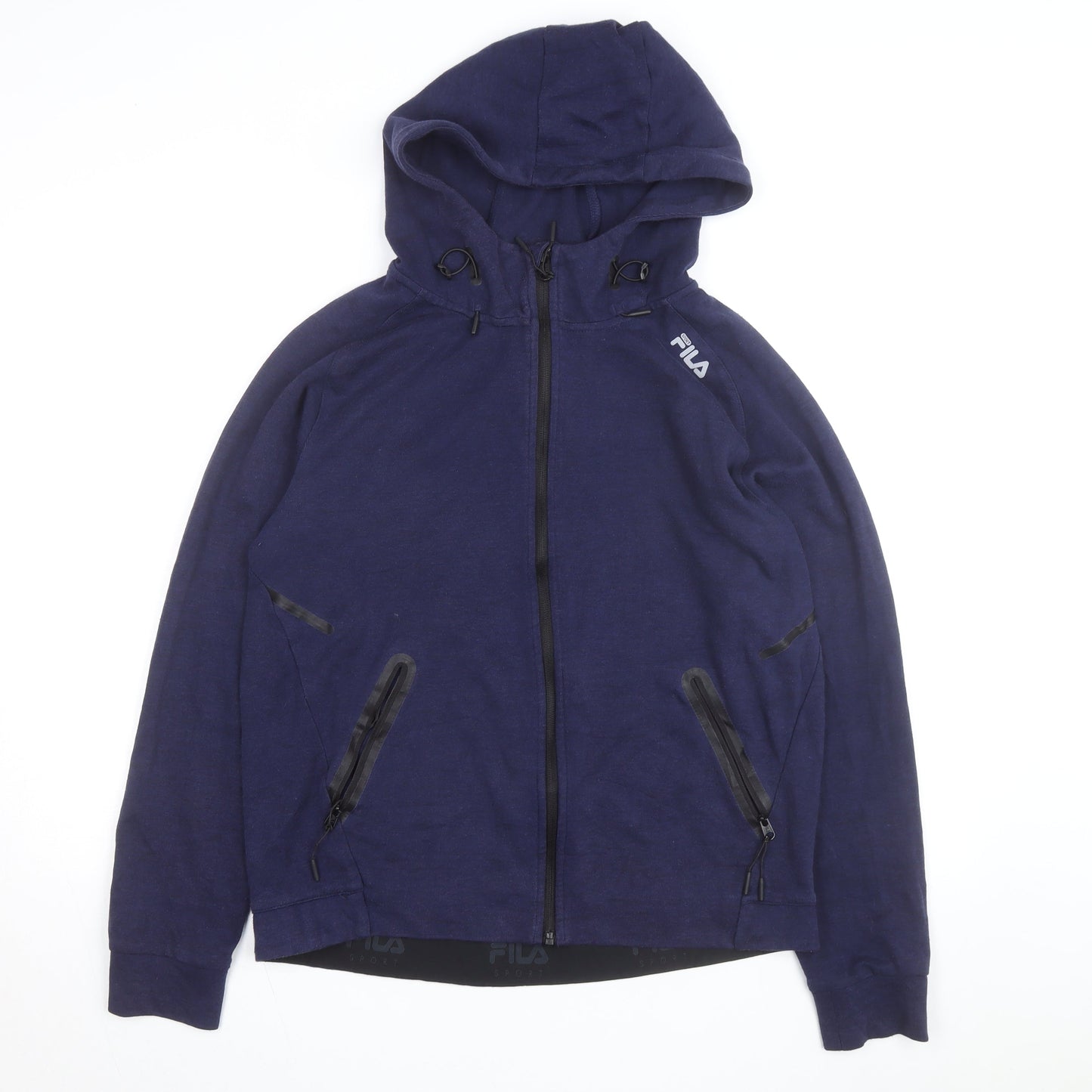 FILA Men’s Blue Full Zip Hoodie Size M – Sports Style