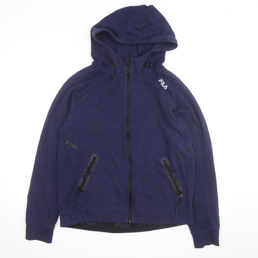 FILA Men’s Blue Full Zip Hoodie Size M – Sports Style